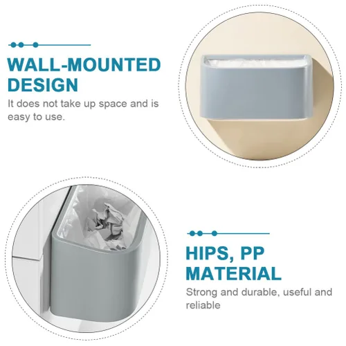 Vista 3 de Angoily Contenedor dispensador de basura colgante de cocina, papelera colgante para montaje en pared, armario colgante, papelera para el hogar