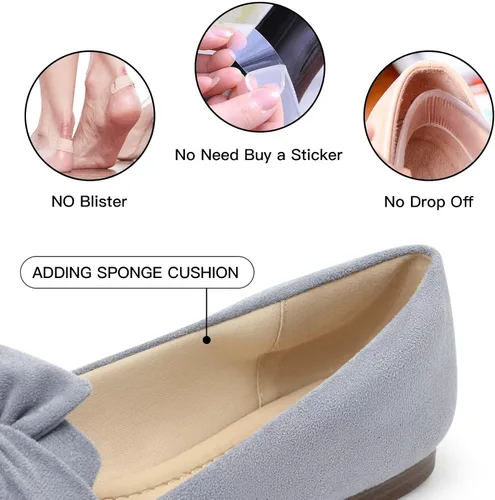 Vista 2 de MUSSHOE - Zapatos planos para mujer, de espuma viscoelástica, cómodos y puntiagudos