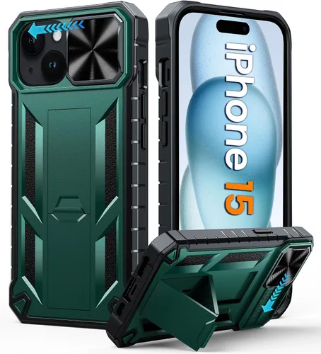Vista 82 de FNTCASE for iPhone 11-Pro Phone Case: Military Grade Drop Proof Mobile Cover with Kickstand & Slide Rugged Shockproof Bumper Heavy Duty Protector