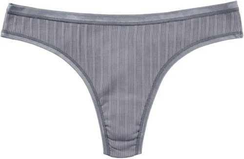 Vista 4 de Knitlord 6 Pack Womens Thongs Underwear Cotton Breathable Panties Hipster Bikini