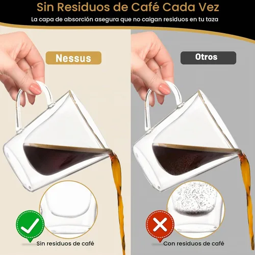 Vista 4 de NESSUS Tapas de papel de aluminio para cápsulas Nespresso reutilizables Vertuo, sellos de aluminio para rellenar cápsulas de Vertuoline, cápsulas