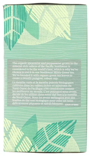 Vista 2 de Allegro Tea, bolsas de té verde menta orgánica del noroeste, 20