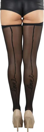 Vista 25 de ToBeInStyle Medias de red atemporales con costura trasera para mujer