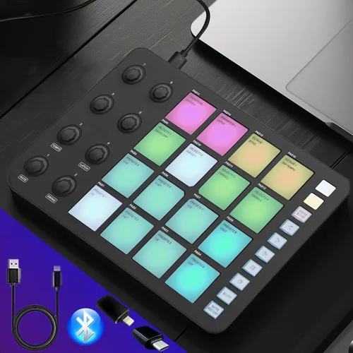 Vista 10 de Máquina Beat Maker - Almohadilla MIDI Bluetooth, bolsillo