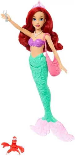 Vista 4 de Disney Princesa Ariel Muñeca con Accesorios y Mascotas 3+