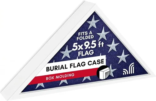 Vista 10 de Americanflat Pequeña vitrina plegada de bandera – Se adapta a banderas ceremoniales plegadas de 3 x 5 pies (no para bandera funeraria) – Colección