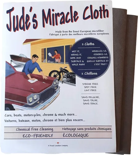 Vista 10 de Jude's Miracle Cloth Paquete de 2 Blanco/Azul JMC2PK
