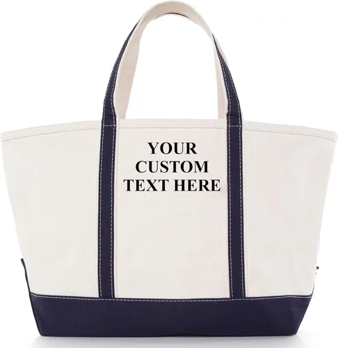 Vista 29 de CB STATION Bolso grande clásico – Bolsa de lona para mujer – Diseño multicolor, perfecta para viajes y compras En blanco: azul bebé