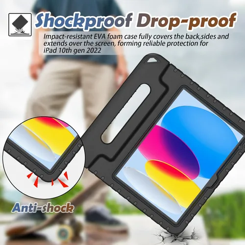 Vista 5 de LTROP Funda para Niños para iPad de 11ª Generación (A16) 2025/10ª Generación (10.9 pulgadas, 2022) con Protector de Pantalla, Funda con Mango