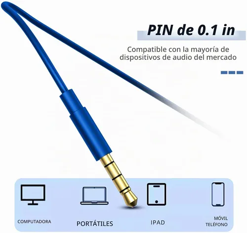 Vista 3 de MORMOQUE EP-06 Auriculares con cable intrauditivos, auriculares con micrófono incorporado y aislamiento de ruido, conector de 3.5mm, cable de 4.9
