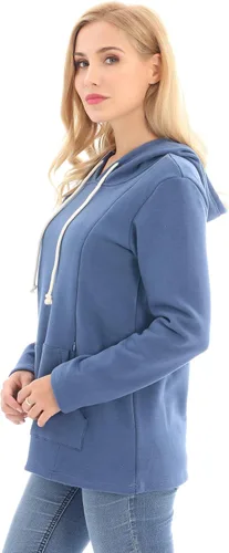 Vista 31 de Bearsland - Sudadera de lactancia y maternidad para mujer, con bolsillos y capucha