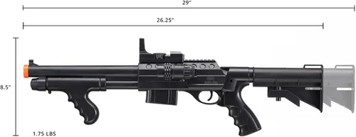 Vista 6 de M0581 Bomba de acción Airsoft escopeta con alcance y luz