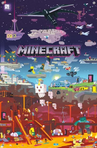 Vista 4 de Minecraft - Póster de World Beyond Wall con alfileres