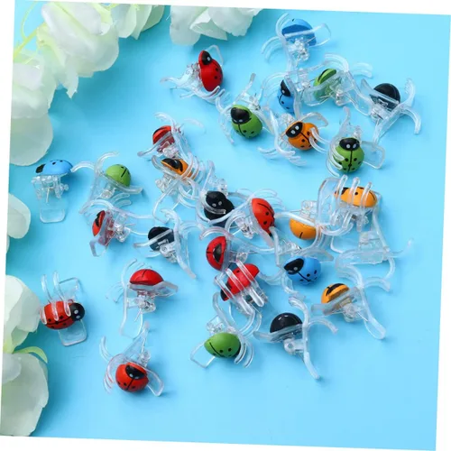 Vista 2 de YARNOW 60 piezas de 6 clips de soporte de orquídea para decoración floral, clips en forma de mariquita, clips fijos para jardinería, clips fijos