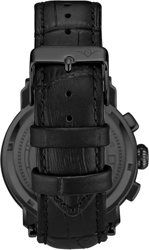 Vista 2 de Stuhrling Original Imperia - Reloj cronógrafo de cuarzo para hombre con correa de cuero