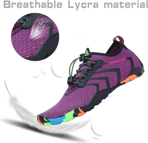 Vista 2 de Kararao Mens Womens Water Shoes Quick Dry Swim Shoes Beach Shoes Pool Surfing Aqua Sports