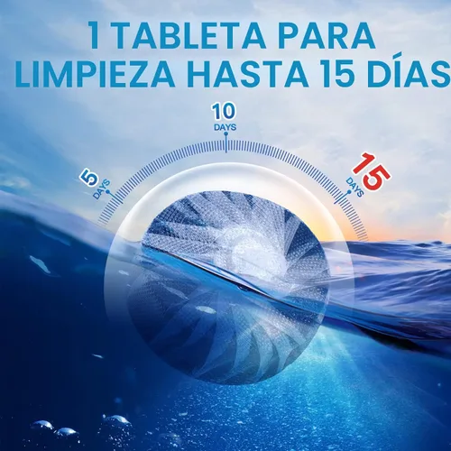 Vista 4 de Vacplus - Tabletas limpiadoras para inodoro, paquete de 30, limpieza automática, larga duración