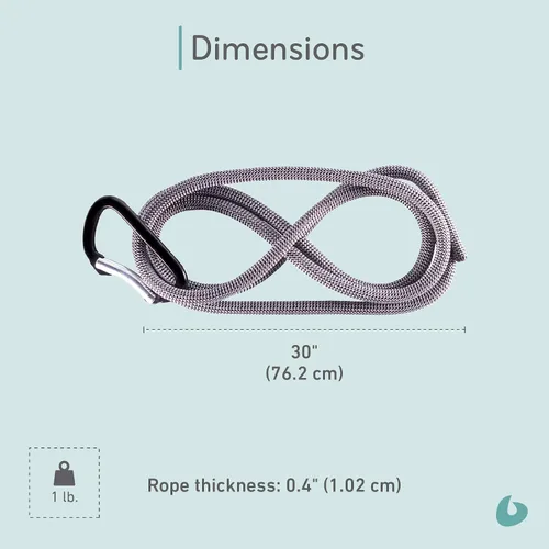 Vista 3 de Balanced Body Bodhi - Kit extensor de cuerda con sistema de suspensión con 2 cuerdas y 2 mosquetones