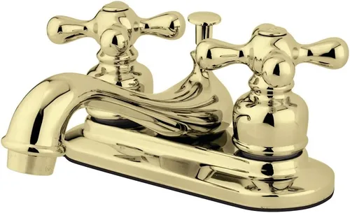 Vista 8 de Kingston Brass KB606AX Restoration - Grifo de baño central de 4 pulgadas, cobre antiguo
