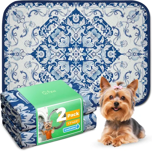 Vista 12 de FXW Almohadillas lavables para orina para perros, almohadillas para cachorros con súper absorbentes, diseñadas específicamente para jaulas de 24