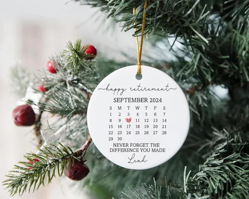 Vista 2 de Regalos de jubilación para hombres y mujeres, adorno de Navidad 2024, nunca olvides la diferencia que hiciste, regalo de agradecimiento