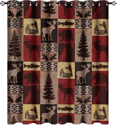 Vista 16 de Cortinas opacas de constelación para sala de estar, arte moderno abstracto, negro, galaxia, blanco, patrón de símbolo de constelación