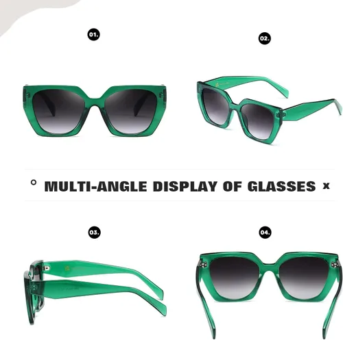 Vista 16 de Gafas de sol retro para mujer y hombre, cuadradas, modernas, modernas, modernas, con protección UV, parasol