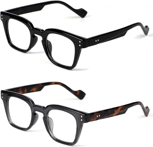 Vista 4 de Round Small Frame Reading Glasses for Women Readers for Men Blue Light Blocking Retro