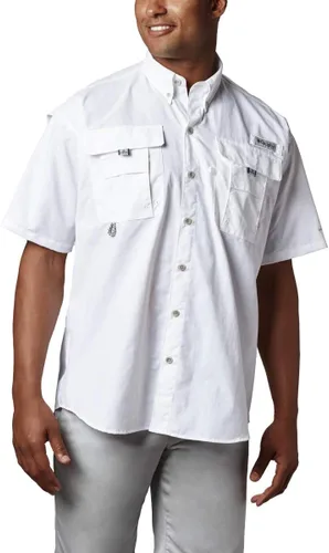 Vista 51 de Columbia - Camisa de pesca Bahama II, línea PFG, con factor de protección ultravioleta (FPU) 30, de manga corta, para hombre. azul (Vivid Blue)