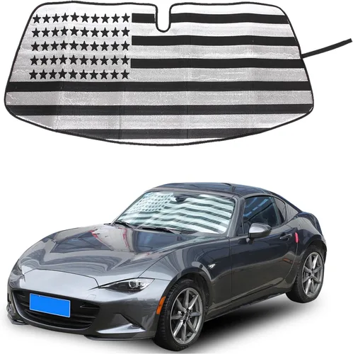 Vista 13 de Parasol para parabrisas de automóvil compatible con Mazda MX-5 2016-2024, protector de visera solar para ventana delantera, protección UV