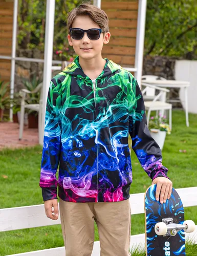 Vista 2 de Idgreatim 6-14T - Sudadera con capucha y bolsillos para niños y niñas