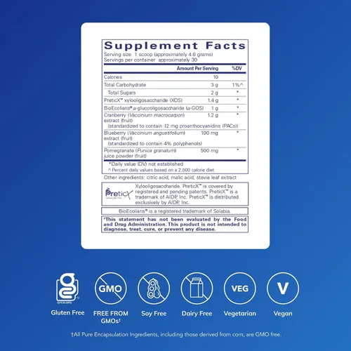 Vista 2 de Pure Encapsulations - Poliprebiótico en polvo, 4.9 onzas