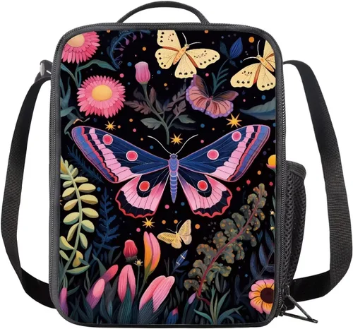 Vista 7 de INSTANTARTS Axolotl - Bolsa de almuerzo para niños, reutilizable, aislada, térmica, bolsa de almuerzo, bolsa de comida para niñas