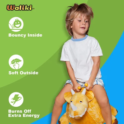 Vista 3 de WALIKI Hopper Ball - Juguete de dinosaurio para niños de 3 a 5 años Dino Ride-On Hippity Hop Juguete de salto para interiores y exteriores