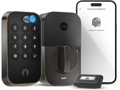 Vista 11 de Yale Assure Lock 2 Touch Deadbolt, Cerradura de pestillo de níquel satinado para puerta de entrada inteligente con teclado táctil conectado Z-Wave