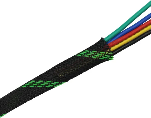 Vista 18 de Funda de cable de alambre expandible PET de 30 pies (1/2 pulgada, negro)