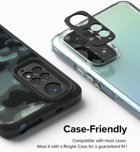 Vista 9 de Ringke Estilo de cámara compatible con Redmi Note 11, protector de borde de lente de cámara trasera, marco de aluminio resistente, cubierta adhesiva