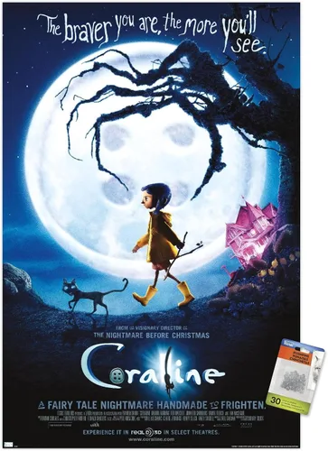 Vista 8 de Trends International Coraline Braver - Póster de pared de una hoja, 14.72 x 22.37 pulgadas, paquete de póster premium y alfiler