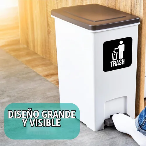 Vista 6 de Imanes de reciclaje y basura para botes de basura de cocina y contenedores de reciclaje, combo de imanes de basura y reciclaje
