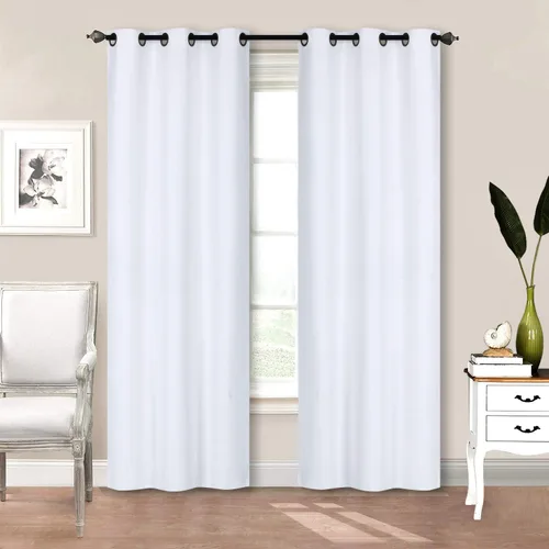Vista 19 de Better Home Style 2 paneles de cortinas aisladas para cualquier ventana con ojales y ojales 100% opacos, color liso, 2 paneles de 36 pulgadas