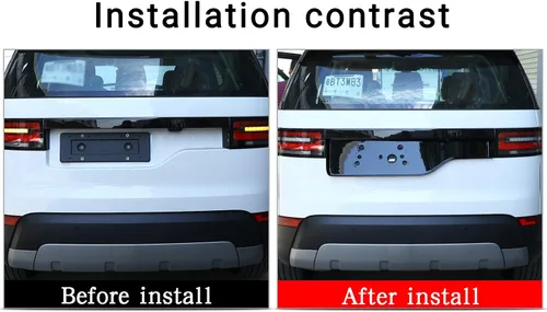 Vista 2 de YIWANG ABS puerta trasera licencia decoración ajuste para Land Rover Discovery 5 LR5 2017 L462 Auto Accesorios
