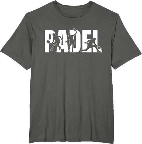 Vista 5 de Camiseta de regalo para amantes de los deportes con silueta de padel