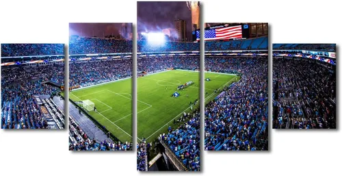 Vista 121 de TUMOVO Allegiant Stadium Arte de Lienzo para Pared de Sala de Estar Equipo de Fútbol Americano Pintura Moderna Nevada Las Vegas Cuadro Deportivo
