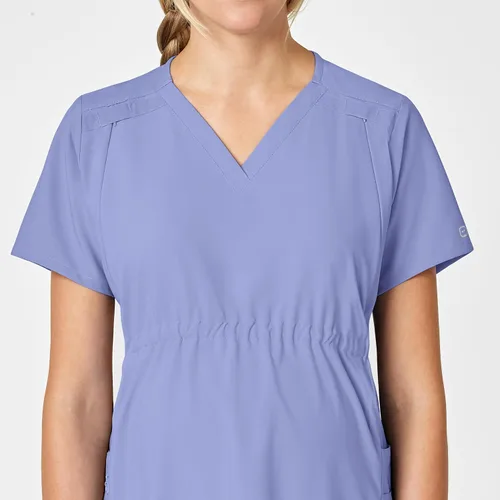 Vista 8 de WonderWink Top de maternidad con cuello en V
