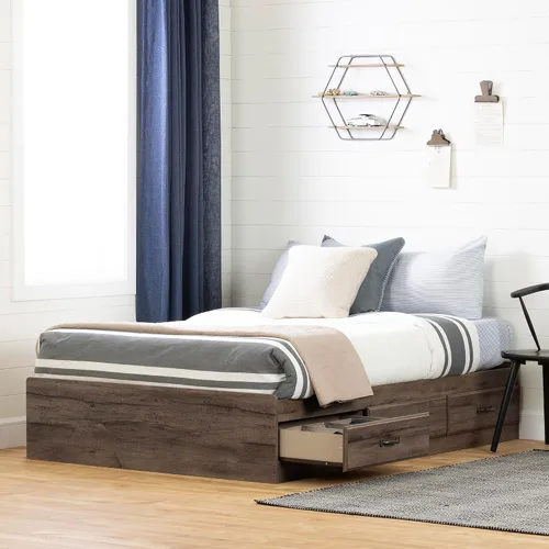 Vista 2 de South Shore Ulysses Mates Mates Cama Otoño Roble