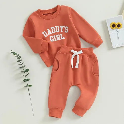 Vista 52 de Conjunto de sudadera con estampado para bebé y niña, sudadera larga para otoño e invierno