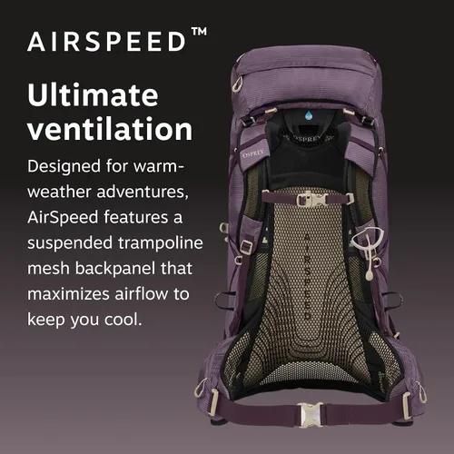 Vista 6 de Osprey Sirrus 24L Mochila de Senderismo para Mujeres - Mochila de Día Ajustable con Cubierta Impermeable para Lluvia y Bolsillos para Botellas, Gris