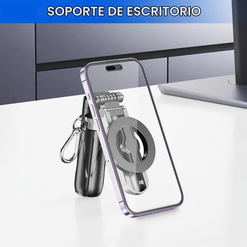 Vista 9 de Trípode magnético para iPhone con control remoto, palo selfie portátil 4 en 1 con soporte extensible, trípode de viaje para teléfono para iPhone 17