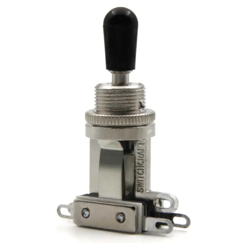 Vista 2 de Switchcraft - Interruptor de palanca de 3 vías con punta auténtica, palanca corta para guitarra eléctrica Les Paul (punta negra)