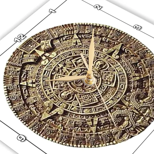 Vista 3 de 3dRose DPP_60664_1 Reloj de pared con calendario maya, 10 x 10 pulgadas